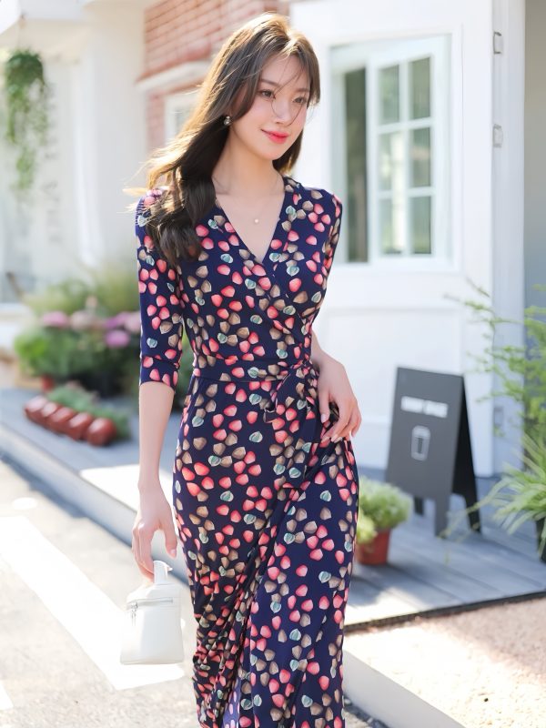 A23004 – Whisper Peach Long Wrap Dress - 图片 6